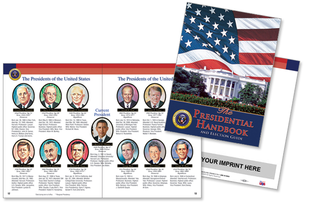 Custom Imprinted Patriotic Product - The Presidential Handbook #240905