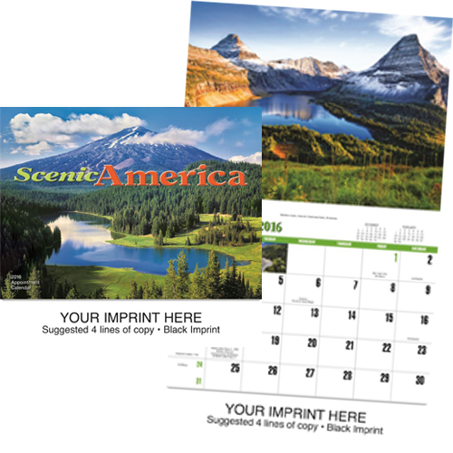 Custom Scenic Imprinted Calendar - Scenic America #800