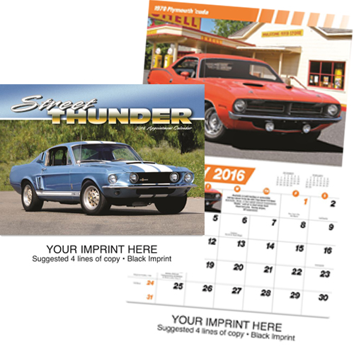 Custom Imprinted Muscle Car Calendar - Street Thunder #801