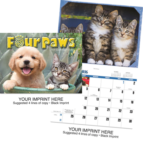 Custom Puppy Calendar - Four Paws #810