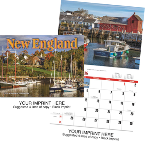 Scenic Imprinted Calendar - New England #812