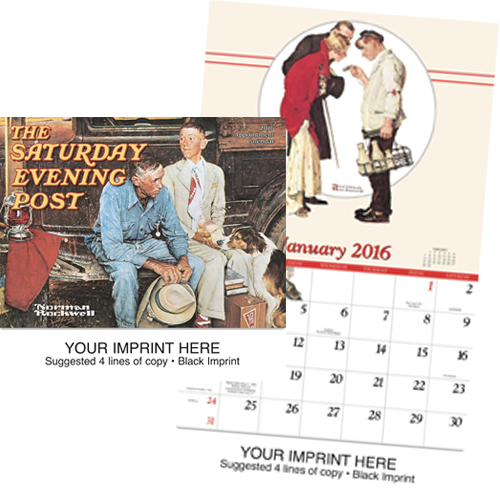 Custom Imprinted Norman Rockwell Calendar - Saturday Evening Post #819