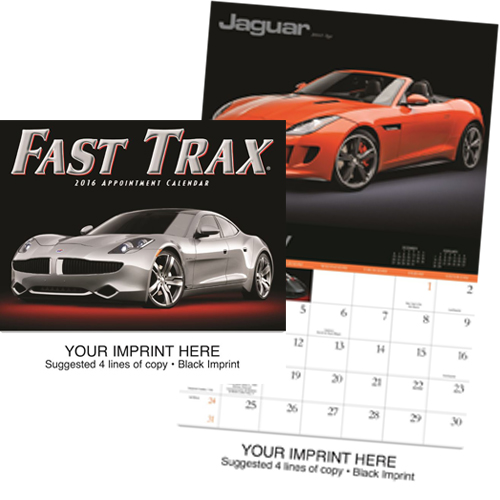 Custom Imprinted Car Calendar - Fast Trax #830