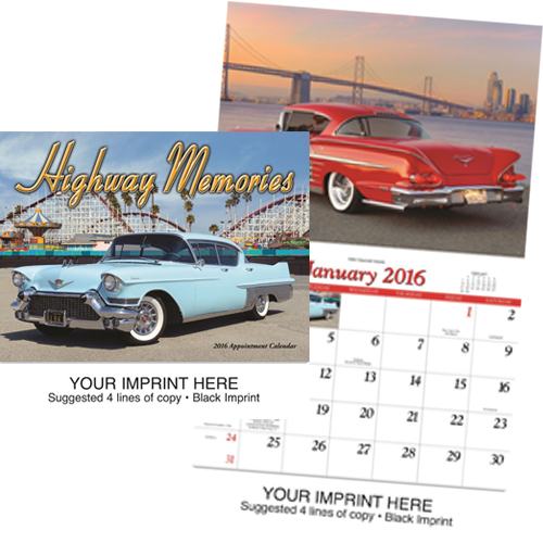 Custom Imprinted Car Calendar - Highway Memories #832
