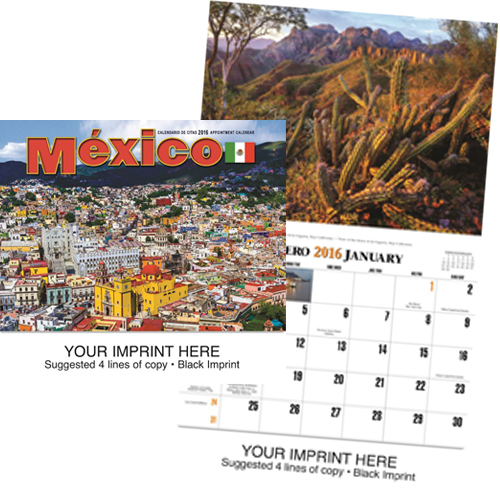 Custom Imprinted Scenic Calendar - Mexico #853