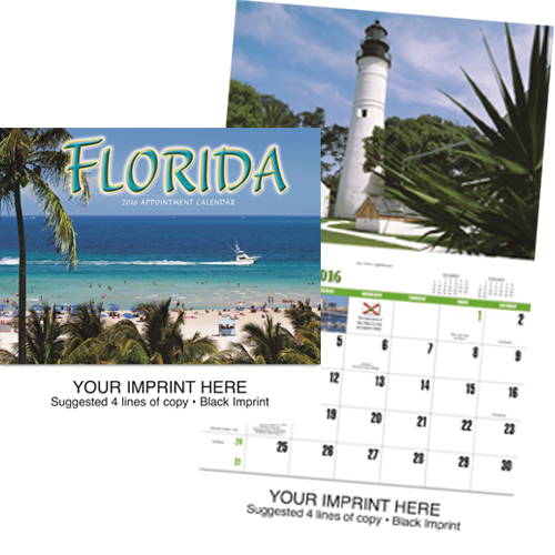 Custom Imprinted Scenic Calendar - Florida #859