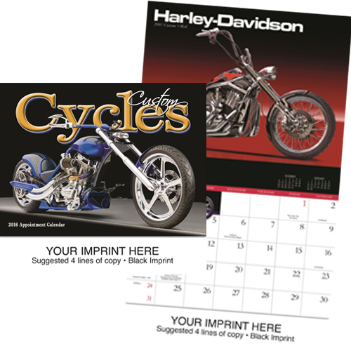 Custom Imprinted Motorcycle Calendar - Custom Cycles #8765