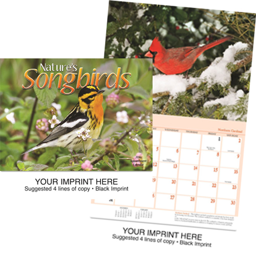 Custom Imprinted Calendar - Nature's Songbirds #875