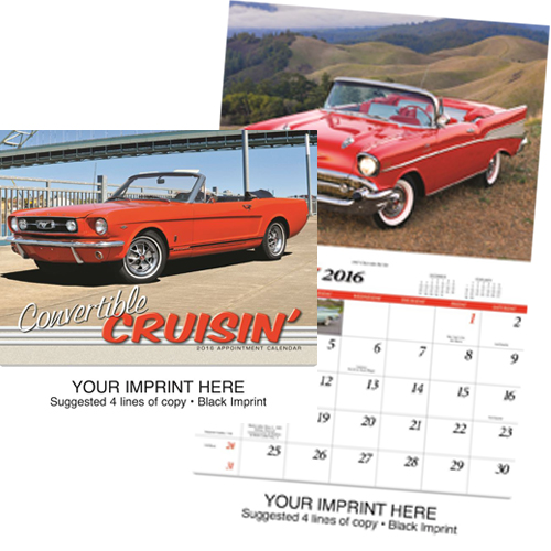 Custom Imprinted Car Calendar - Convertible Cruisin #892