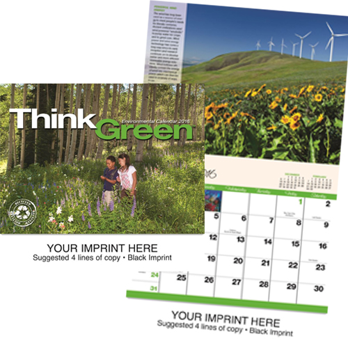Custom Imprinted Calendar - Think Green #893