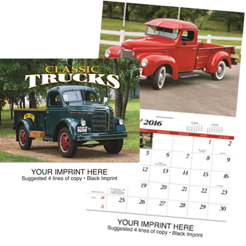 Custom Imprinted Car Calendar - Classic Trucks #894